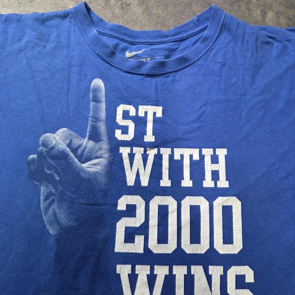 Kentucky Wildcats Shirt Mens Large Blue College Basketball 2000 Wins Nike